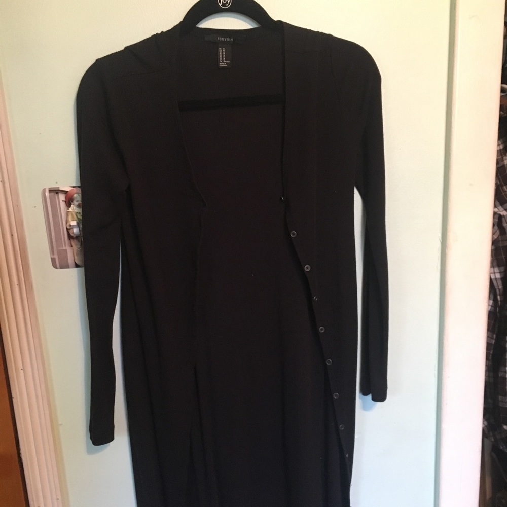 Long button up cardigan